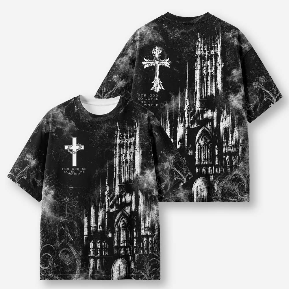 Gothic Cathedral Eco Oversized Graphic Tees · GRS Certified