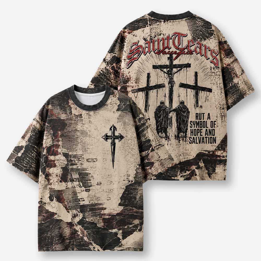 Rising Light Eco Oversized Graphic Tees · GRS Certified