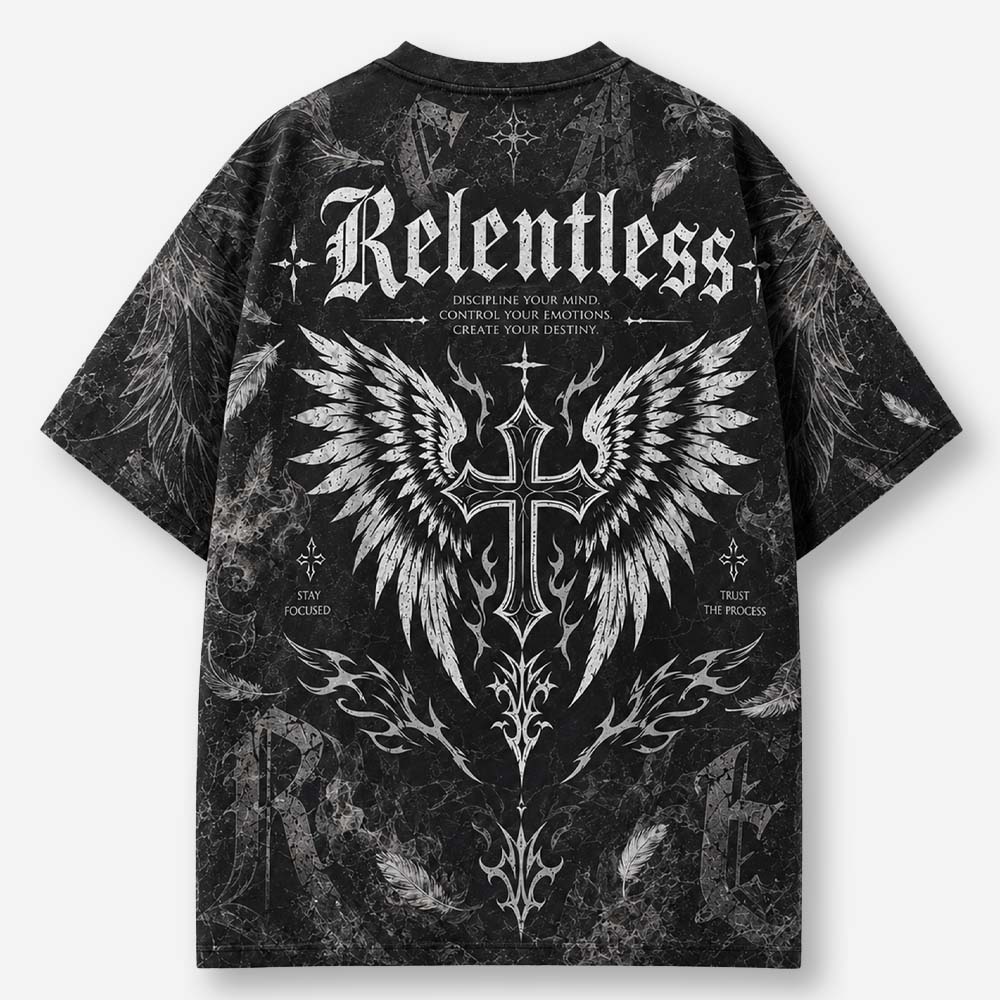 Relentless Eco Oversized Graphic Tees · GRS Certified