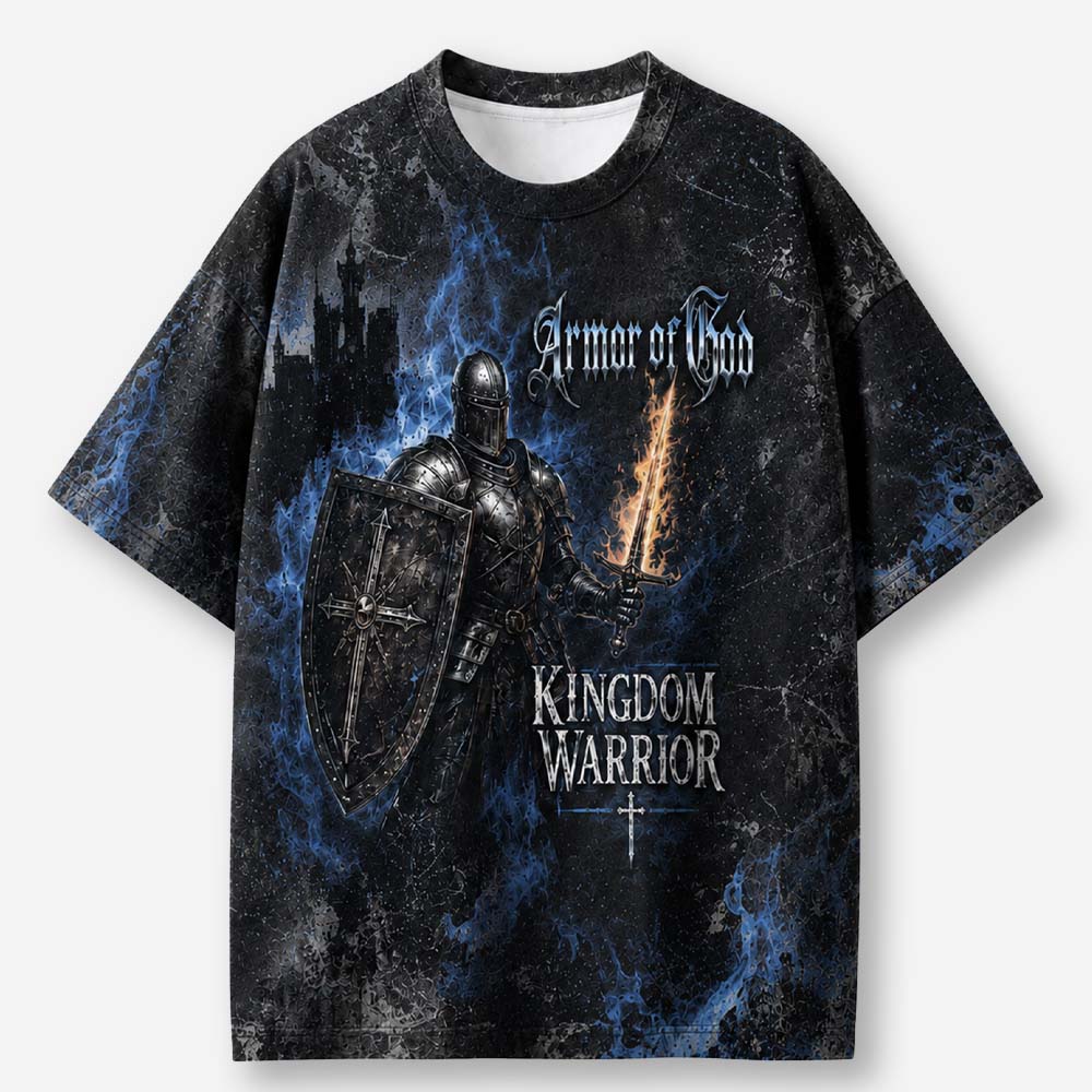Flame Knight Eco Oversized Graphic Tees · GRS Certified