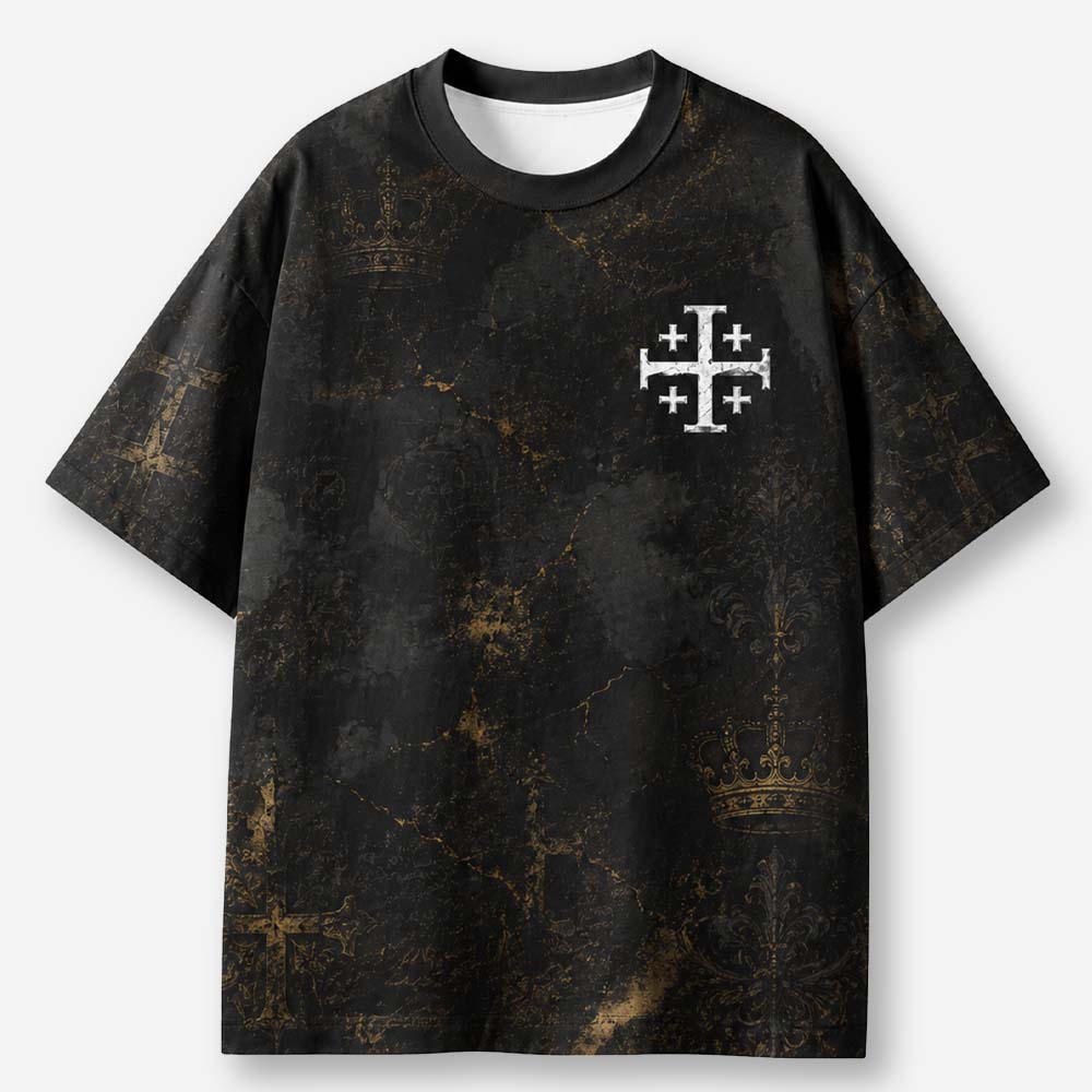 Crowned Ruler Eco Oversized Graphic Tees · GRS Certified