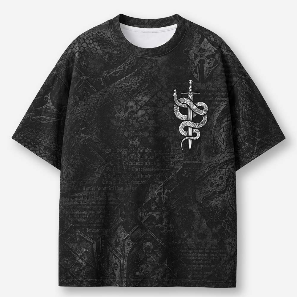 Serpent Deceiver Eco Oversized Graphic Tees · GRS Certified