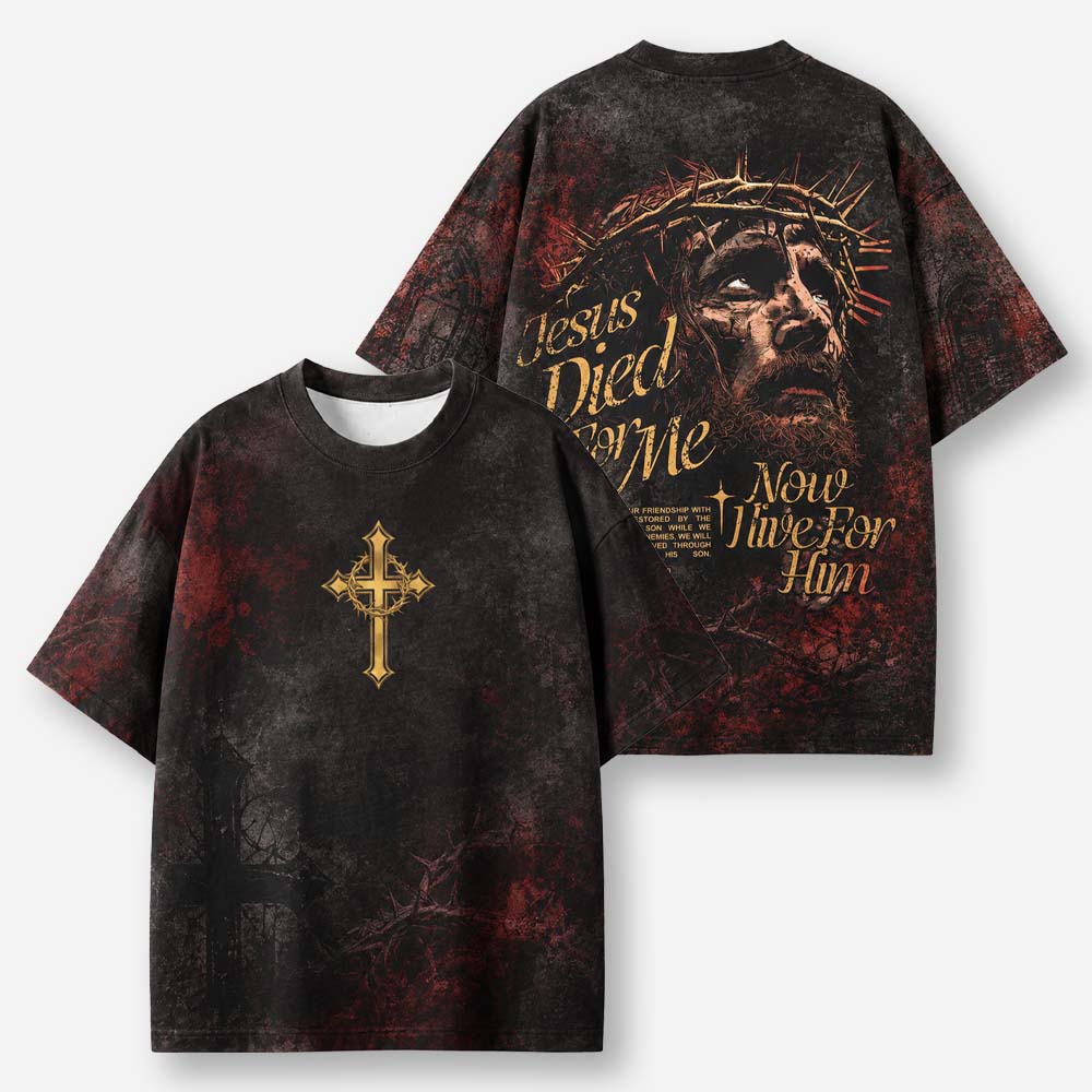 Live For Him Eco Oversized Graphic Tees · GRS Certified