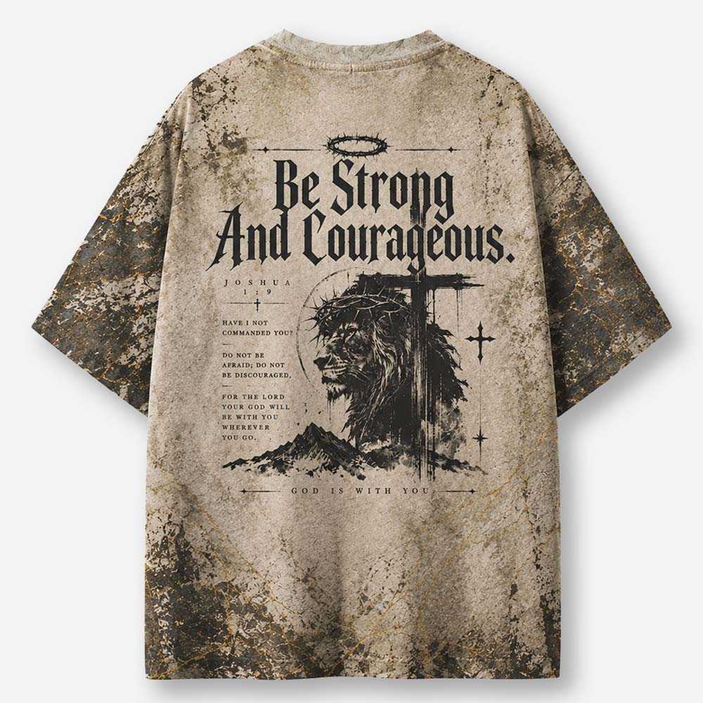 Courage Lion Eco Oversized Graphic Tees · GRS Certified