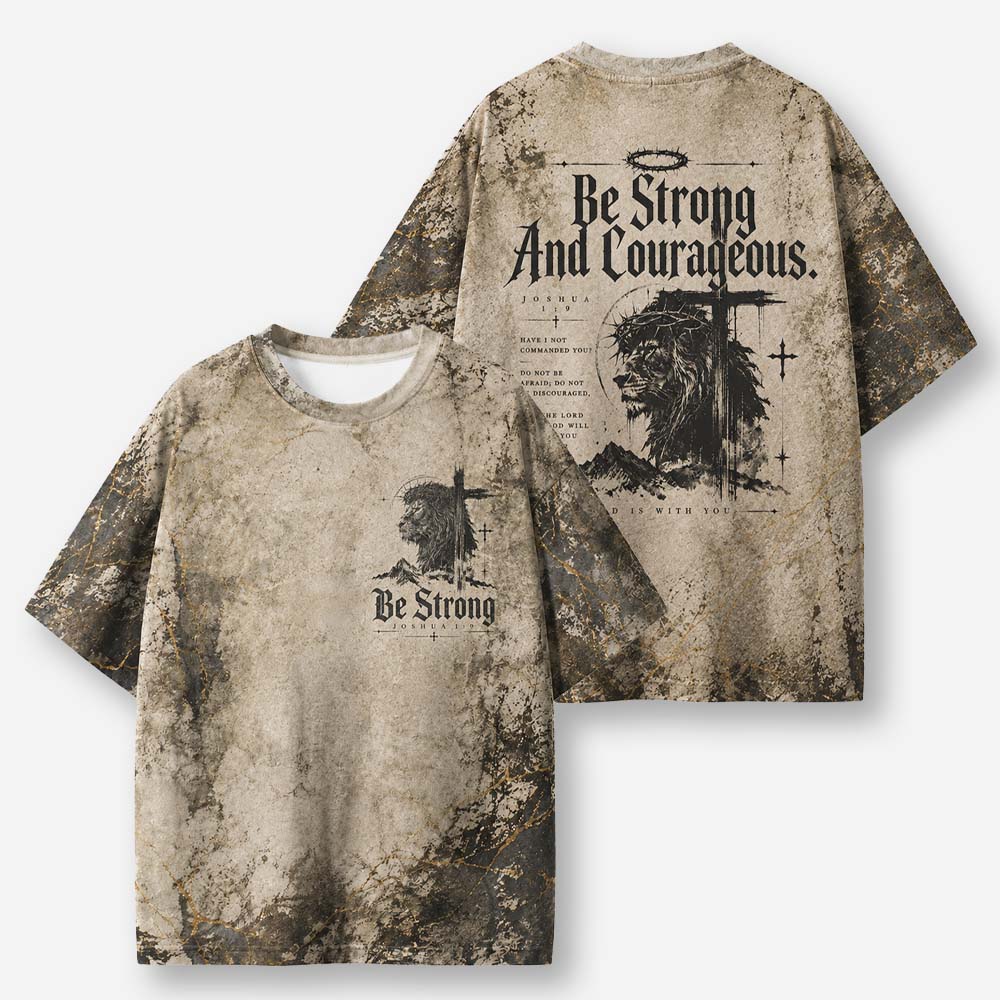 Courage Lion Eco Oversized Graphic Tees · GRS Certified