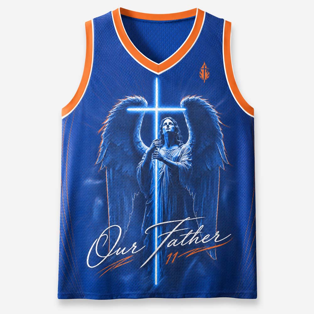 Angel Guard Graphic Mesh Jersey Tank Top
