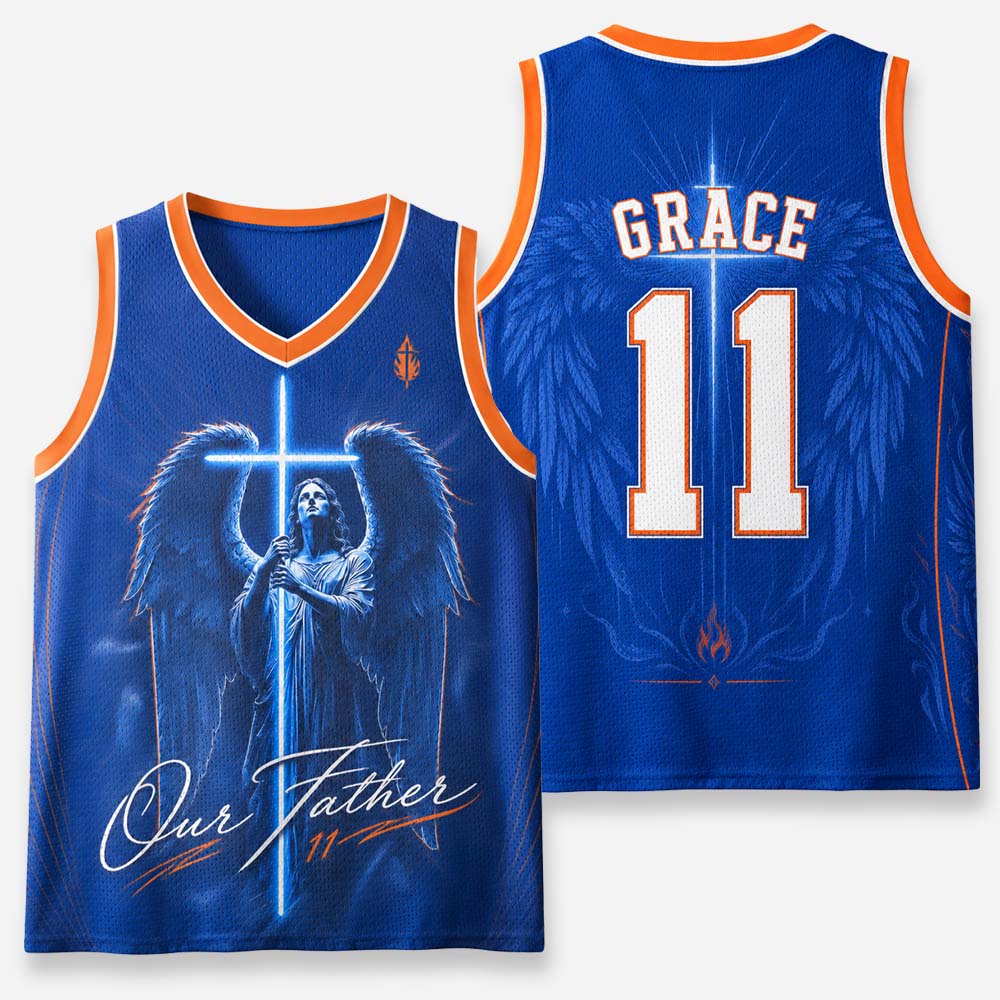 Angel Guard Graphic Mesh Jersey Tank Top