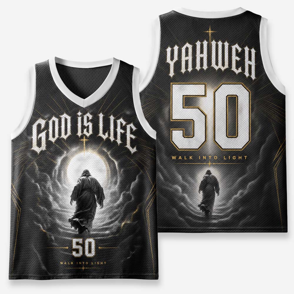 Walk Into Light Graphic Mesh Jersey Tank Top