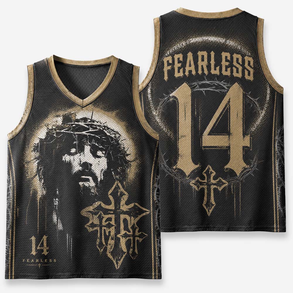 Gothic Crest Graphic Mesh Jersey Tank Top