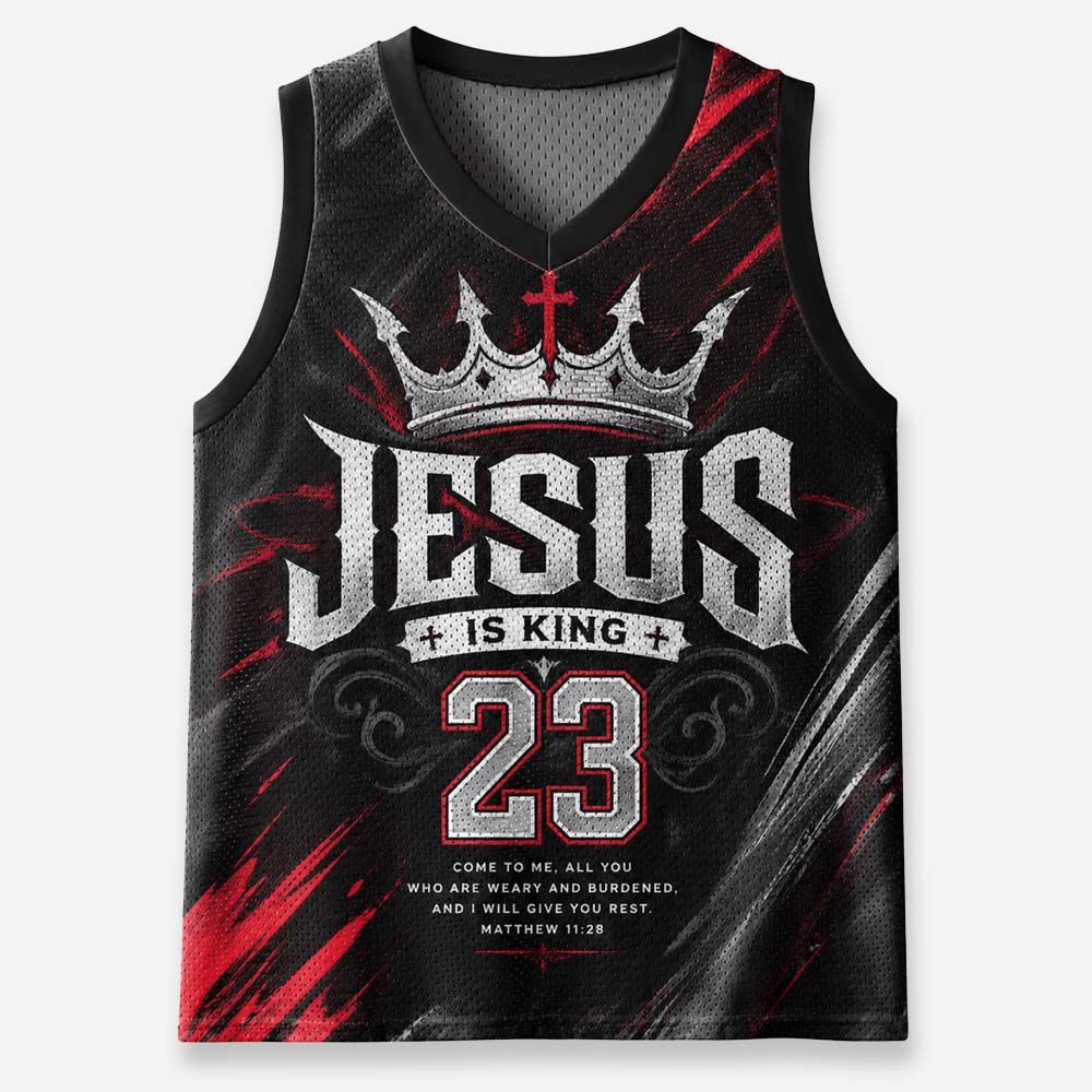 King Statement Graphic Mesh Jersey Tank Top