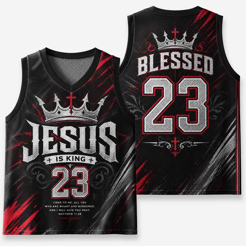 King Statement Graphic Mesh Jersey Tank Top