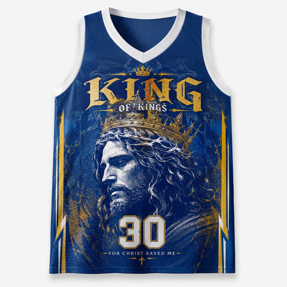 King Portrait Graphic Mesh Jersey Tank Top