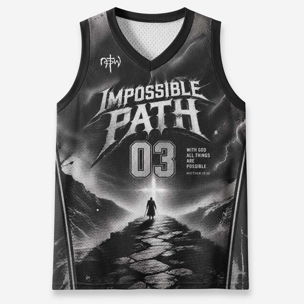 Impossible Path Graphic Mesh Jersey Tank Top