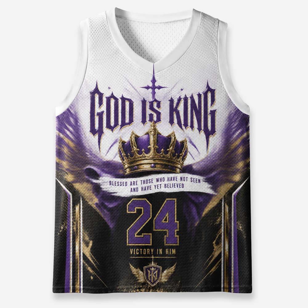 Crown Statement Graphic Mesh Jersey Tank Top