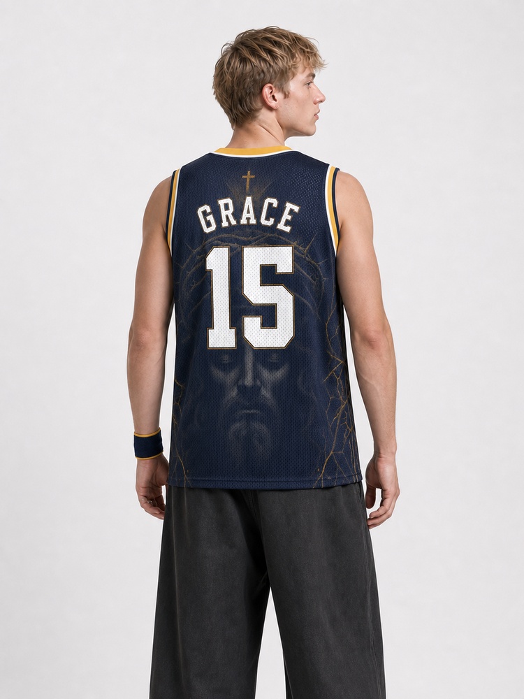 Thorn Crown Graphic Mesh Jersey Tank Top