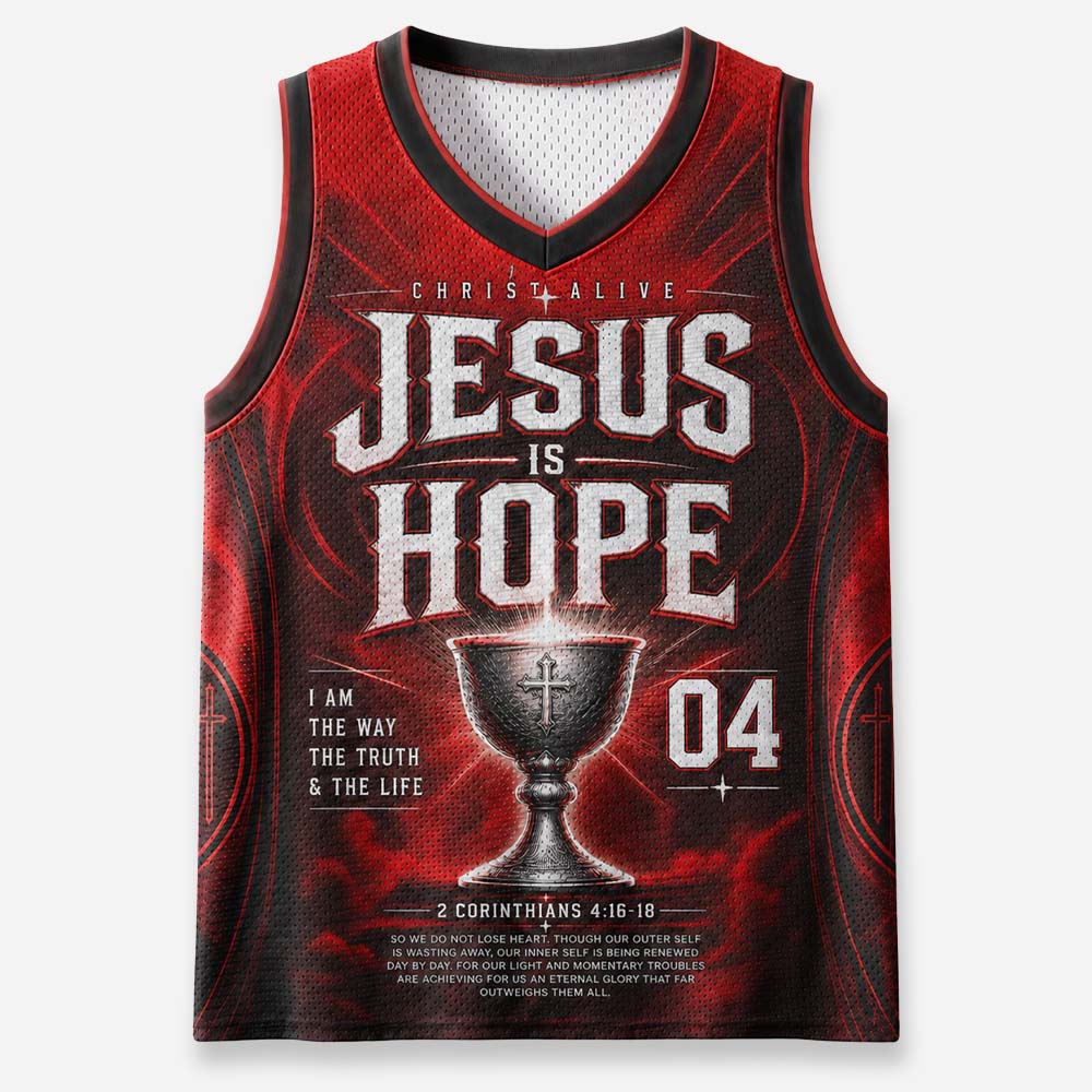 Crimson Hope Graphic Mesh Jersey Tank Top