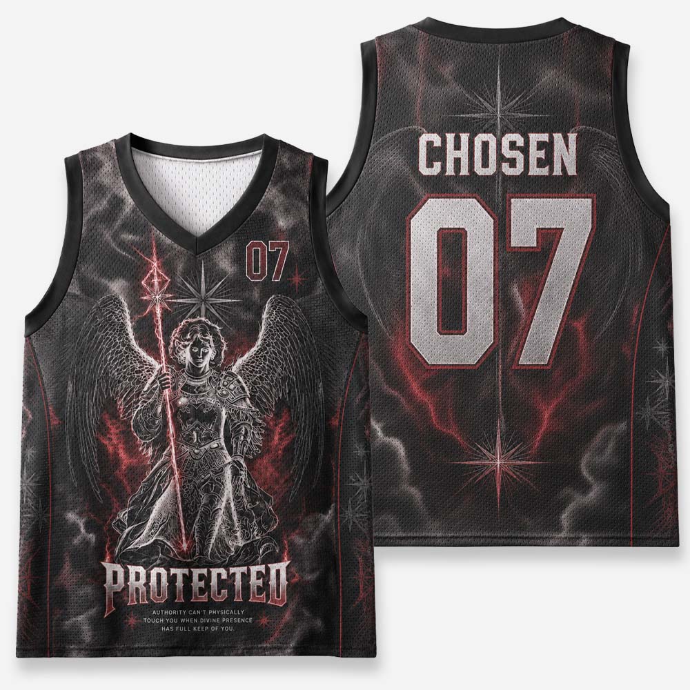 Angel Graphic Mesh Jersey Tank Top