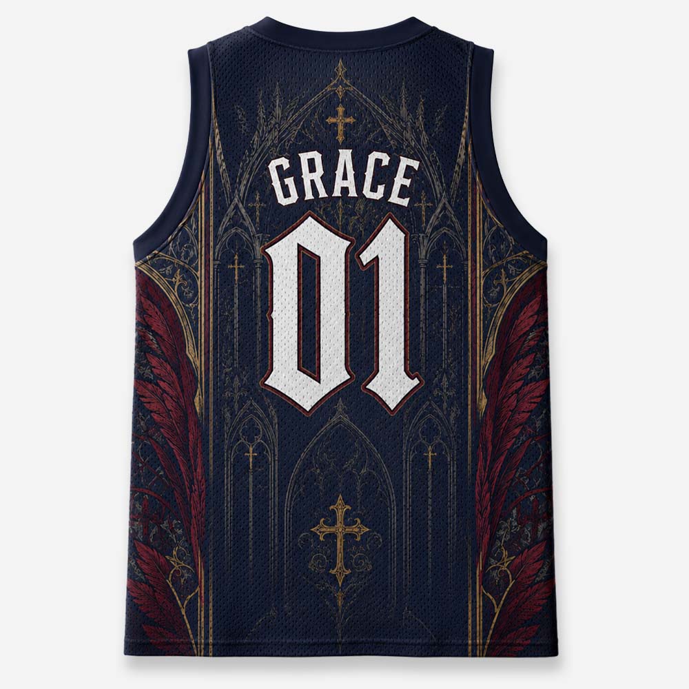 Gothic Veil Graphic Mesh Jersey Tank Top