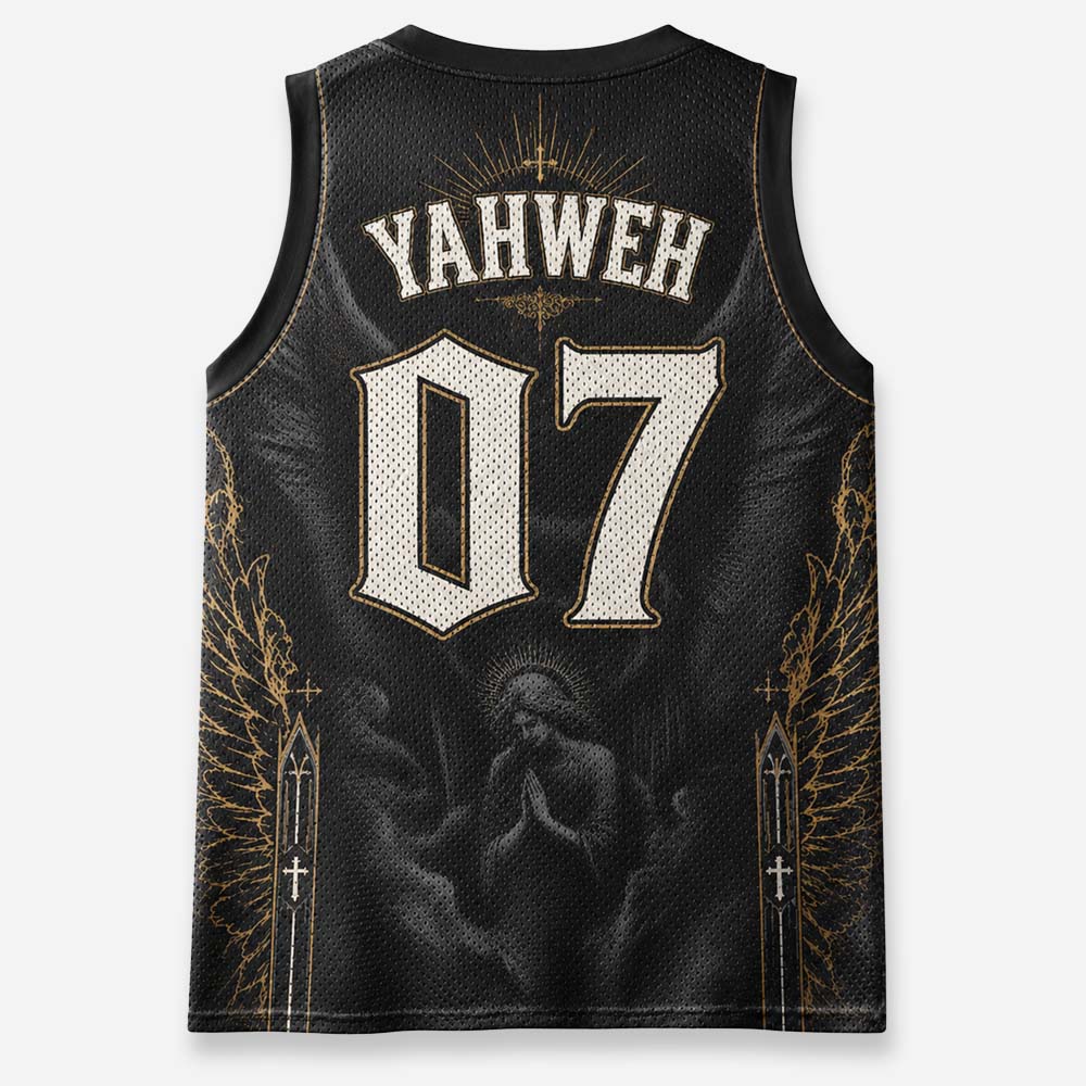 Angel Graphic Mesh Jersey Tank Top