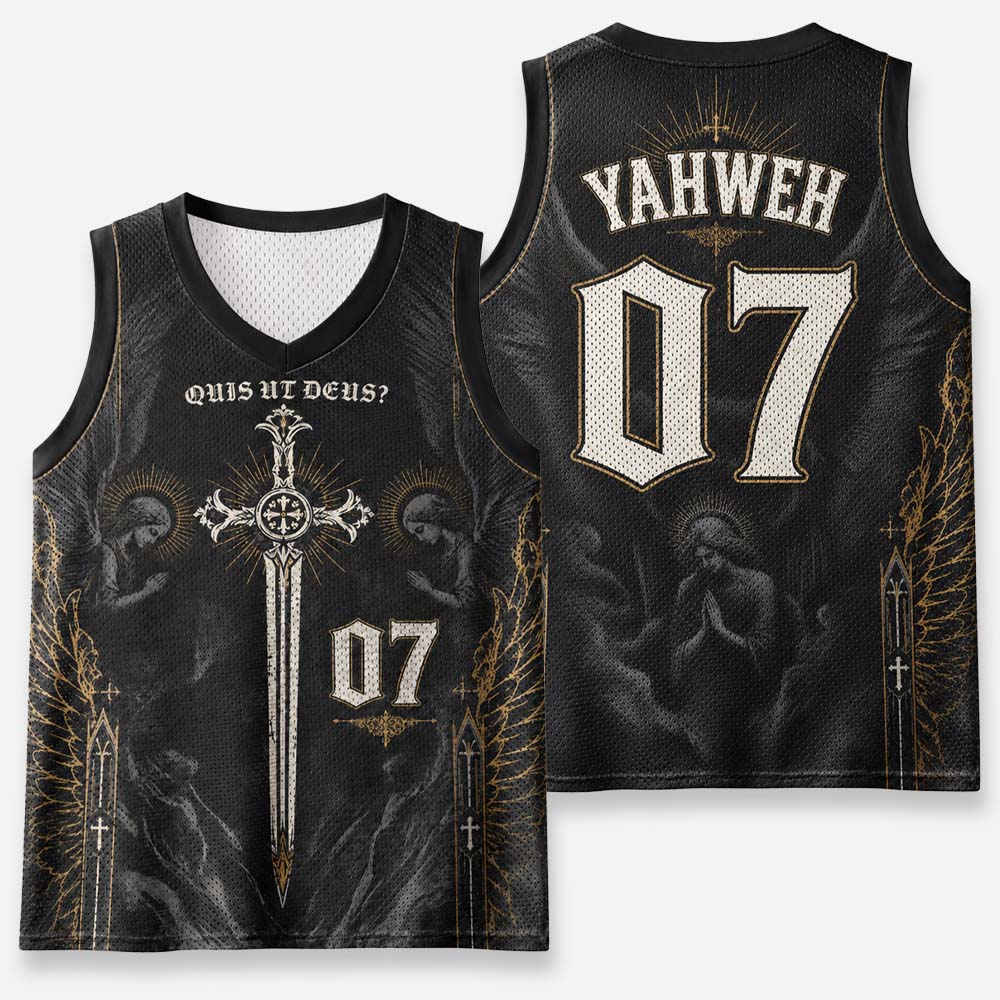 Angel Graphic Mesh Jersey Tank Top