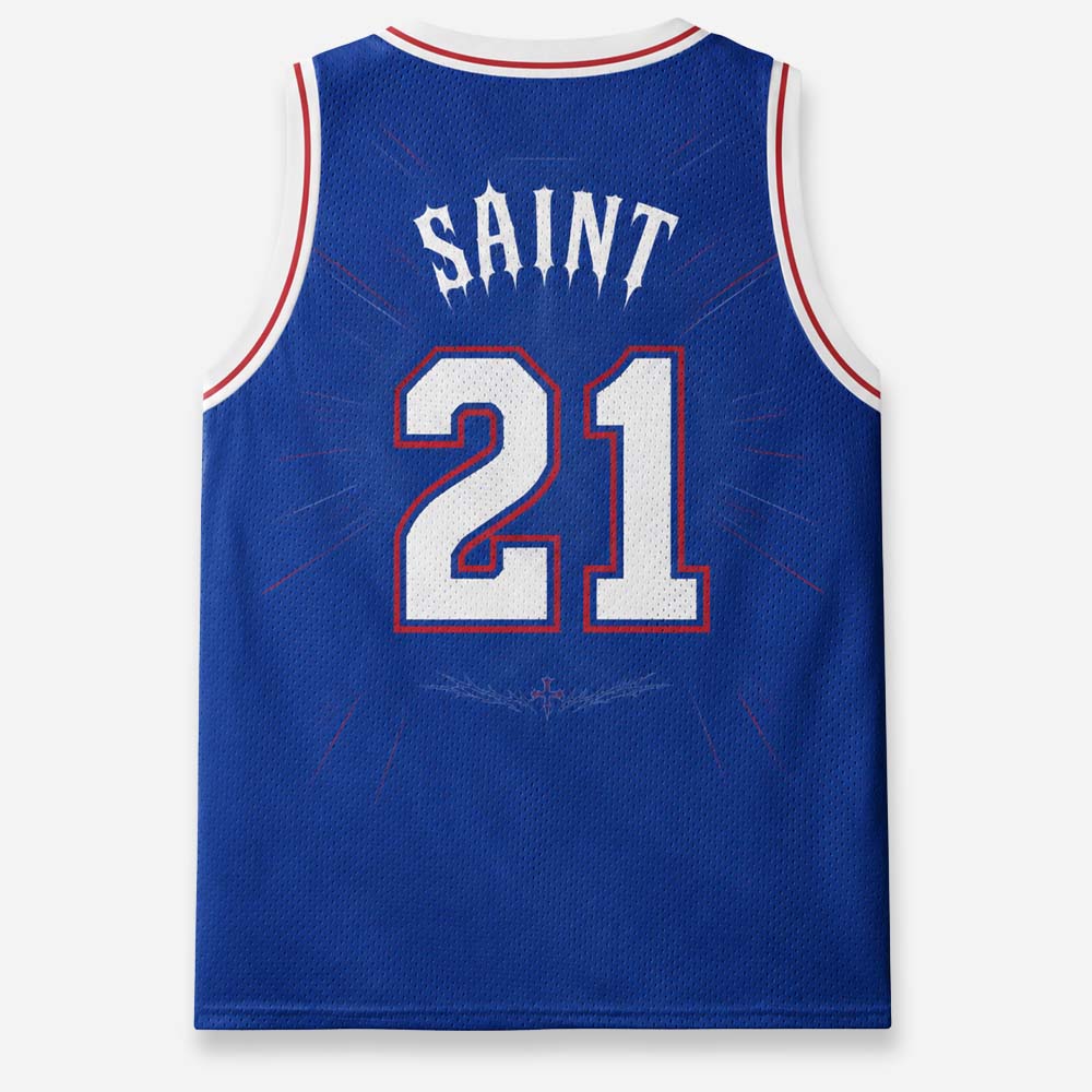 Masked Knight Graphic Mesh Jersey Tank Top