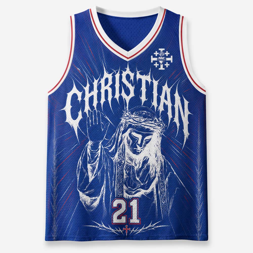 Masked Knight Graphic Mesh Jersey Tank Top