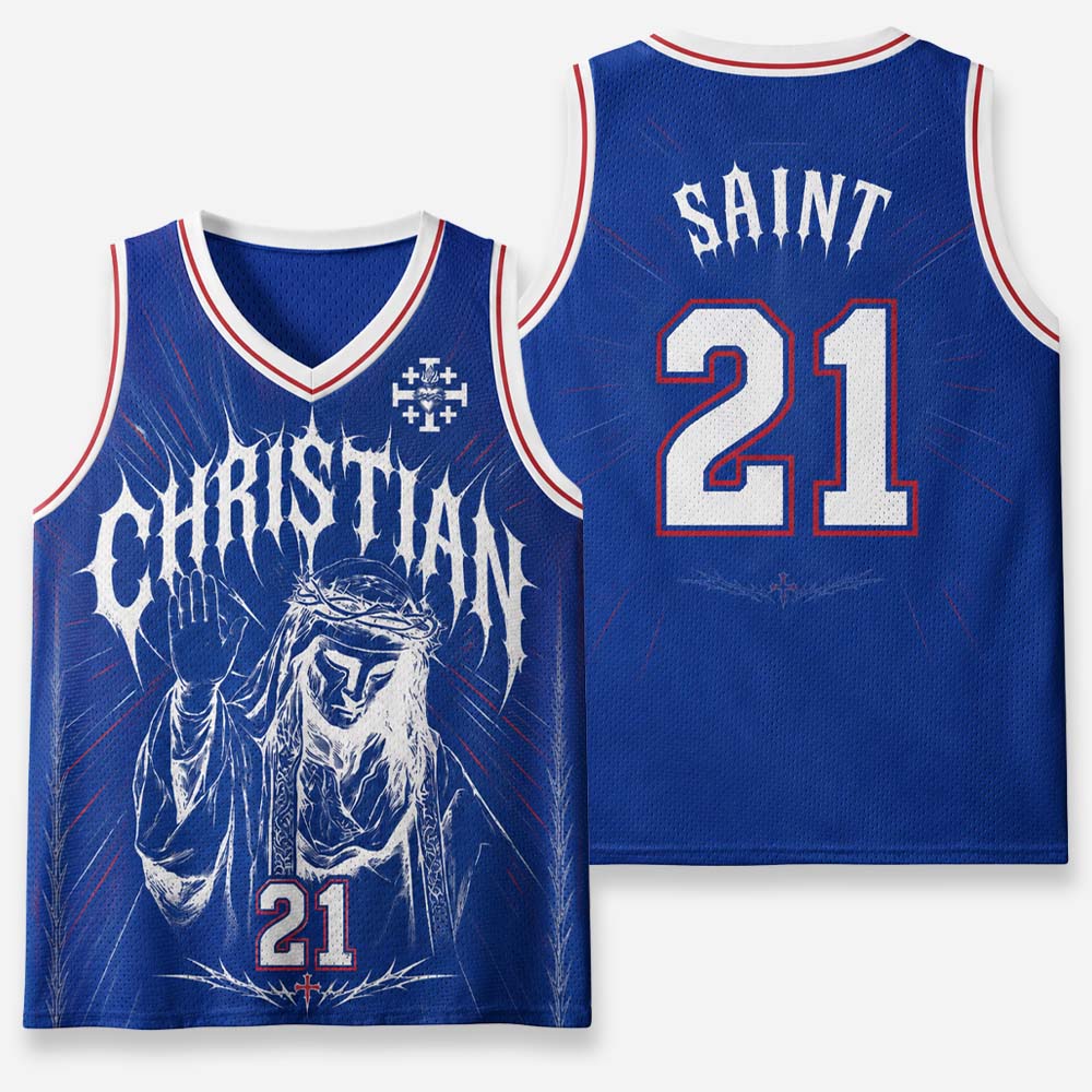 Masked Knight Graphic Mesh Jersey Tank Top