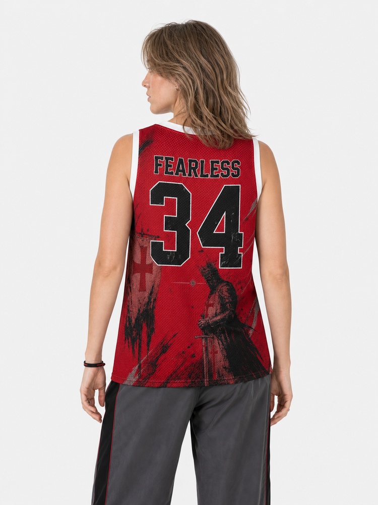 Masked King Graphic Mesh Jersey Tank Top