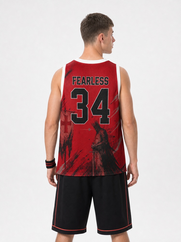 Masked King Graphic Mesh Jersey Tank Top