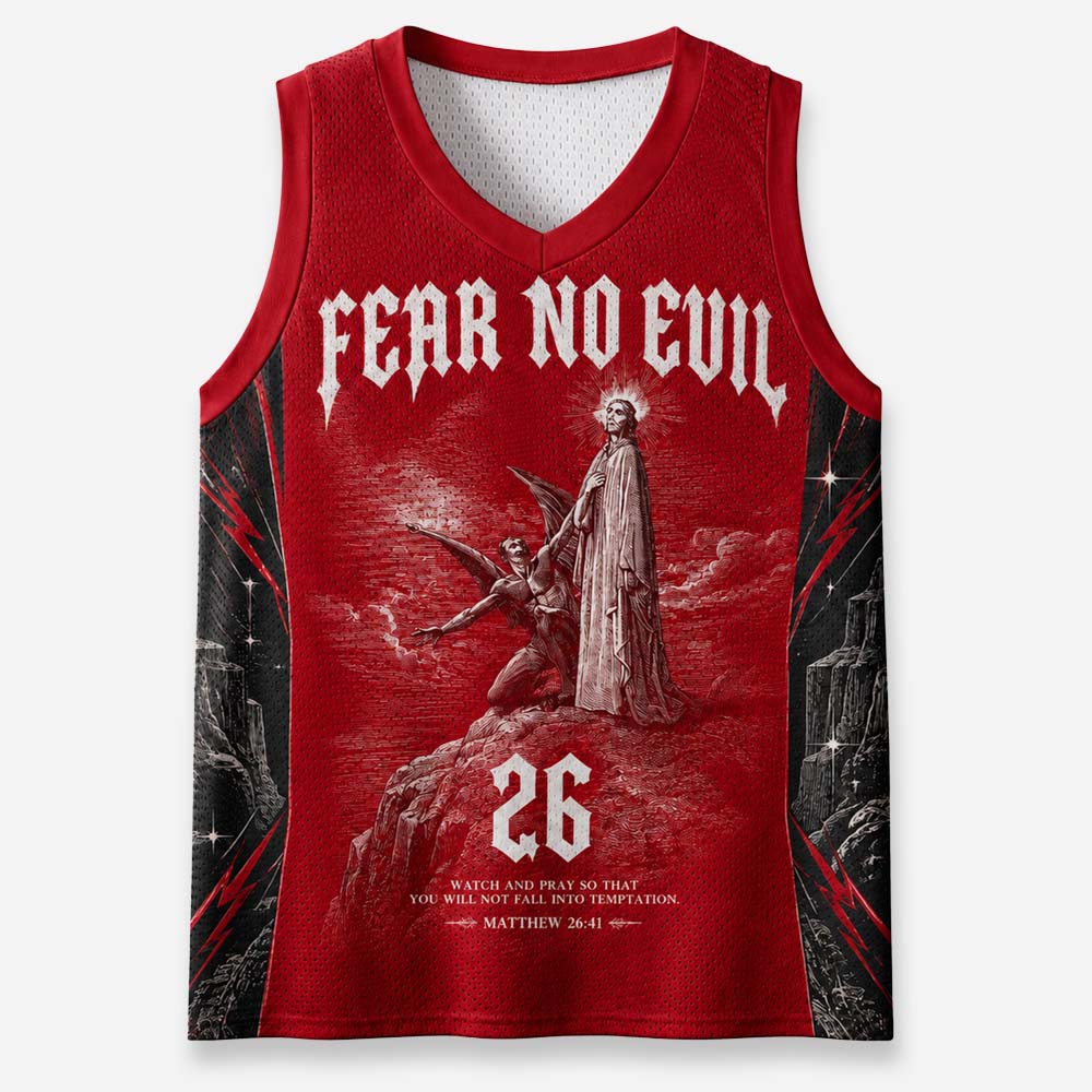 Fear No Evil Graphic Mesh Jersey Tank Top