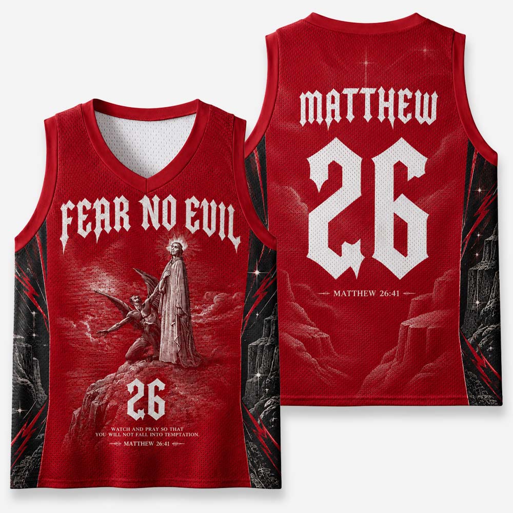 Fear No Evil Graphic Mesh Jersey Tank Top