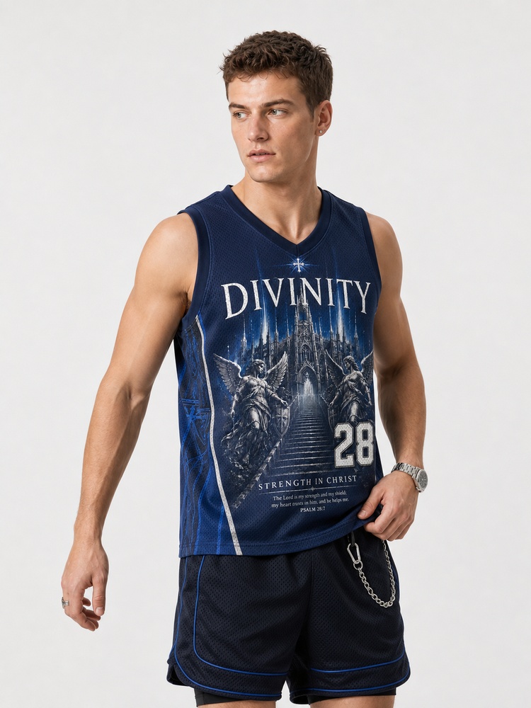 Fortress Strength Graphic Mesh Jersey Tank Top