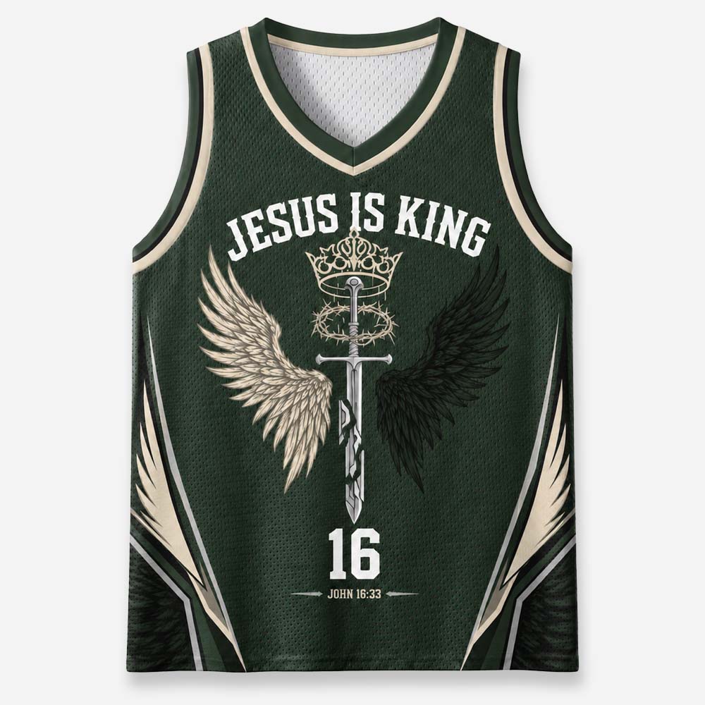 Winged Crown Graphic Mesh Jersey Tank Top