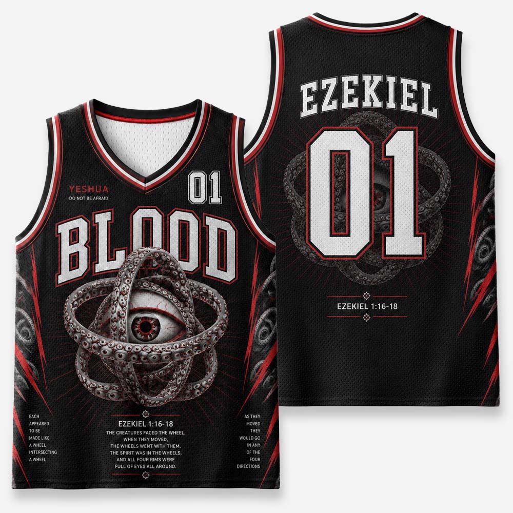 Blood Graphic Mesh Jersey Tank Top