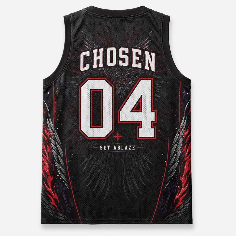 Ablaze Eye Wing Graphic Mesh Jersey Tank Top