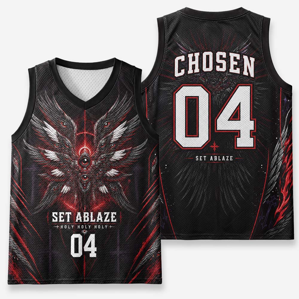 Ablaze Eye Wing Graphic Mesh Jersey Tank Top