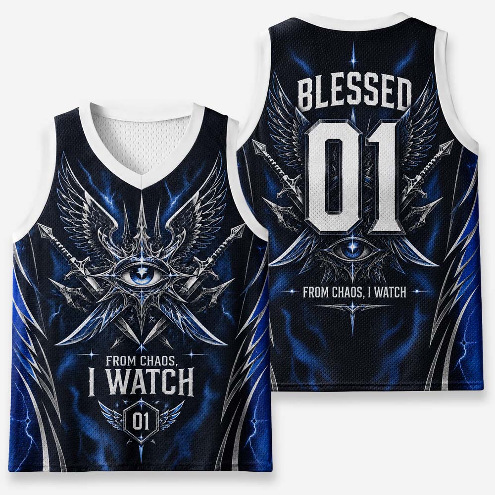 Chaos Watcher Graphic Mesh Jersey Tank Top