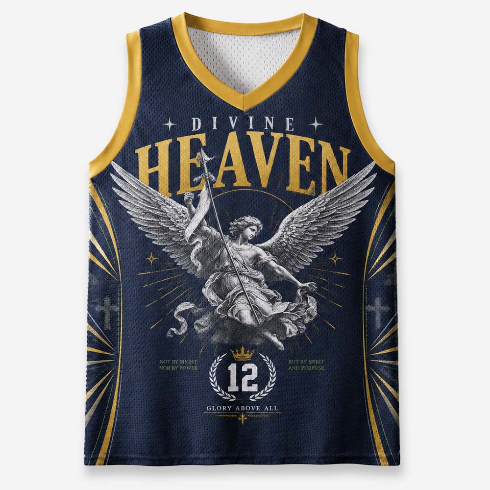 Angel Graphic Graphic Mesh Jersey Tank Top