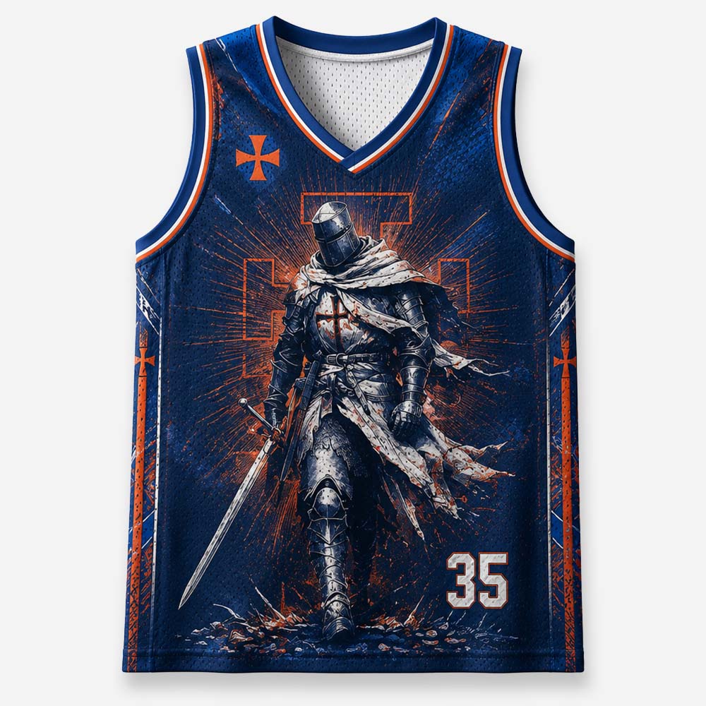 Red Knight Graphic Mesh Jersey Tank Top