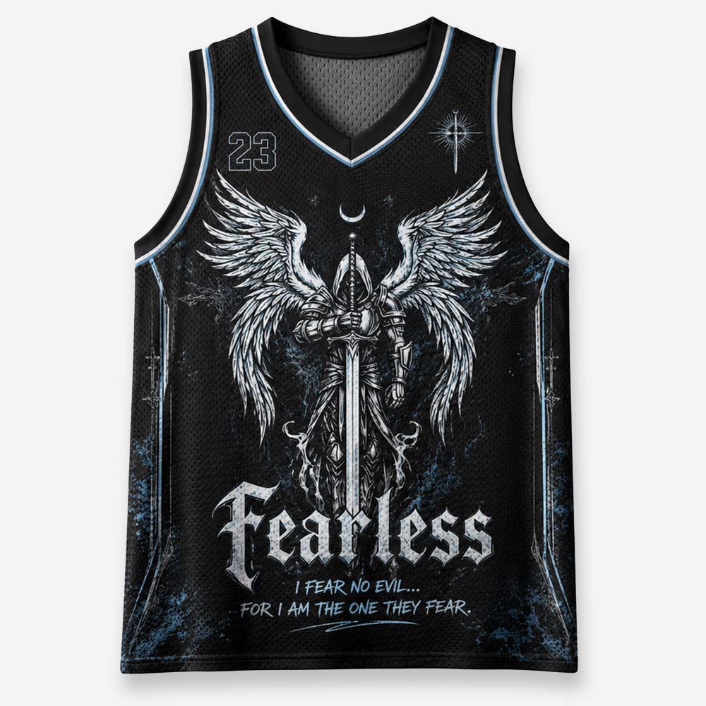 Fearless Sword Graphic Mesh Jersey Tank Top