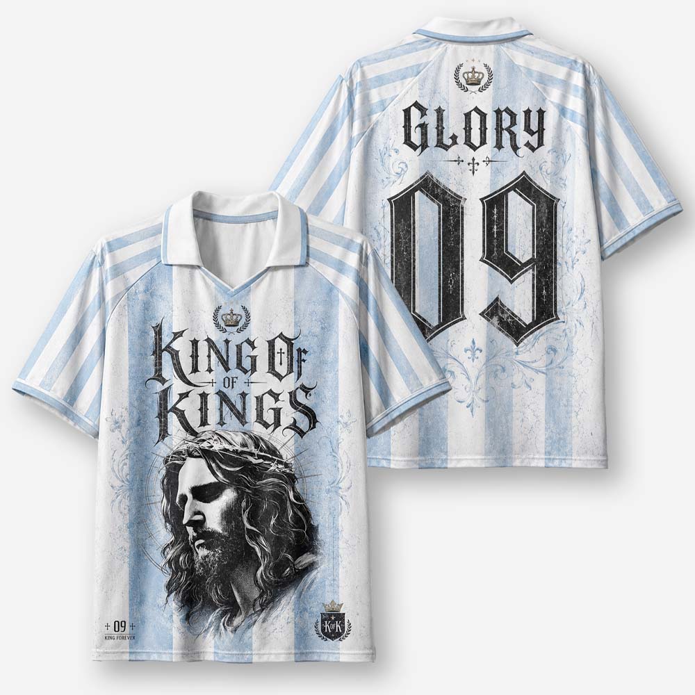 King Portrait Graphic Collar Jersey