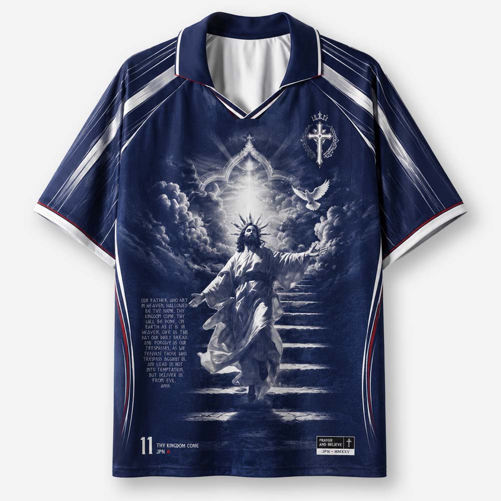 Cloud Stairway Graphic Collar Jersey