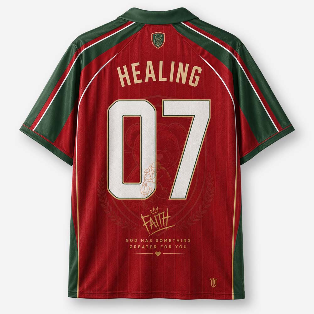 Healing Teddy Bear Graphic Collar Jersey
