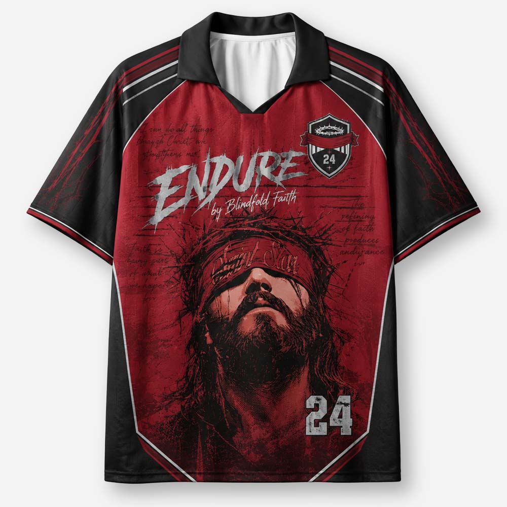 Blindfold Crown Graphic Collar Jersey