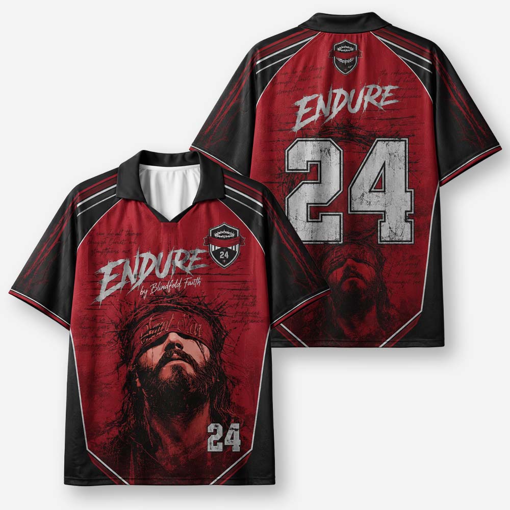 Blindfold Crown Graphic Collar Jersey