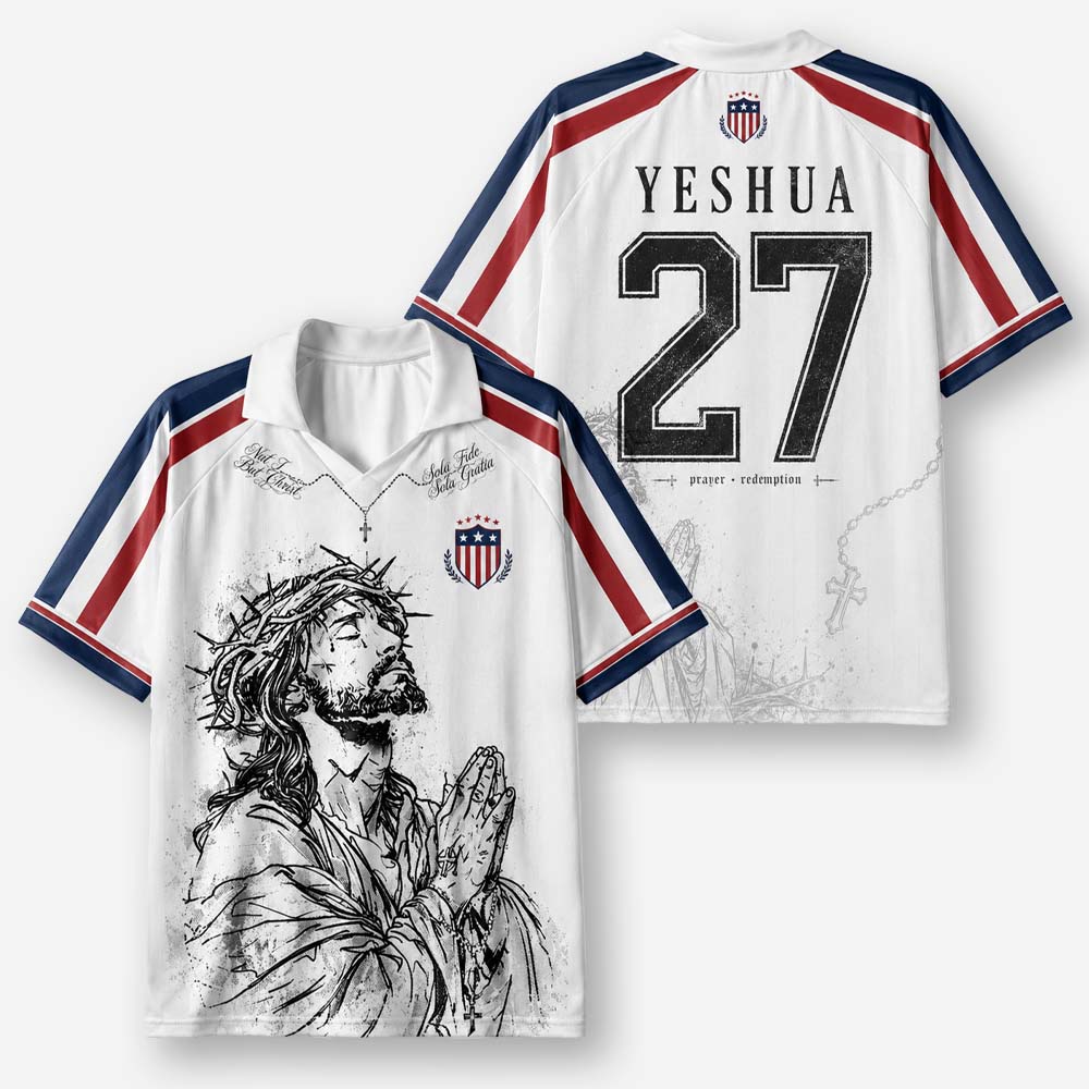 Thorned Portrait Graphic Collar Jersey