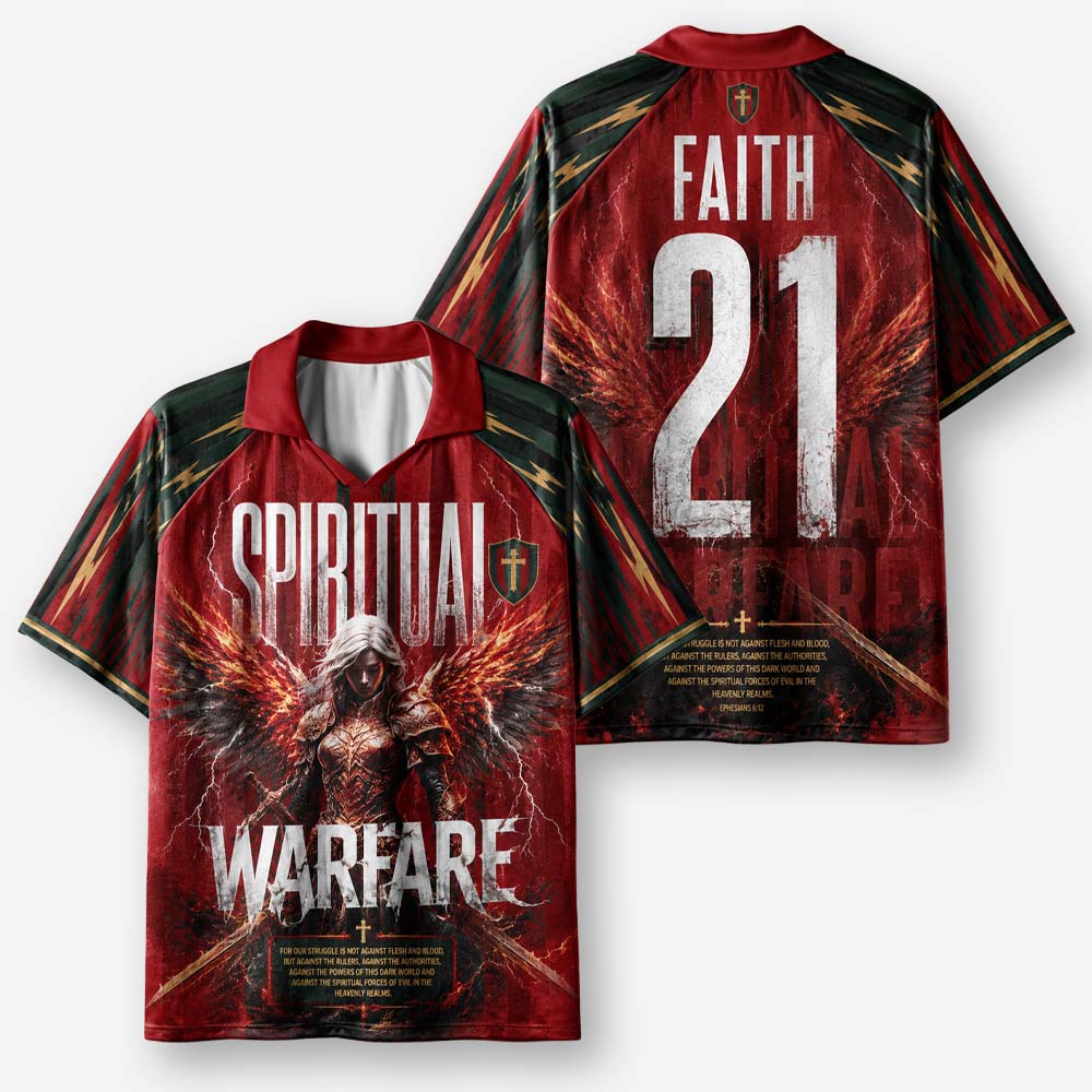 Angel Warrior Graphic Collar Jersey