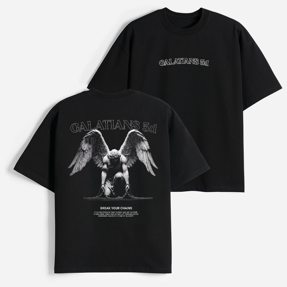 Break Chains Heavyweight Cotton Graphic T-Shirt