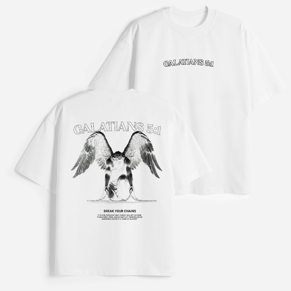 Break Chains Heavyweight Cotton Graphic T-Shirt