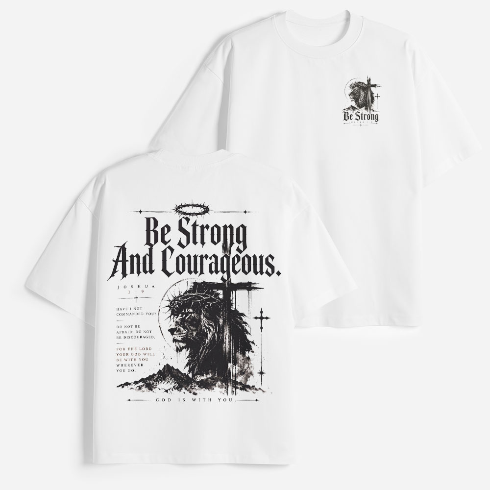 Courage Lion Heavyweight Cotton Graphic T-Shirt
